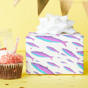 Pastell Neon Sardinen Geschenkpapier