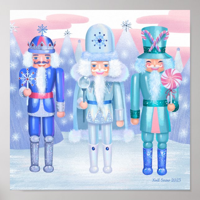 Pastell Nutcracker Kings Art Print Poster (Vorne)