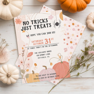 Pastell ohne Tricks nur Leckereien Kids Halloween Einladung