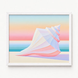 Pastell Ombre Streifen Tritonshorn Poster