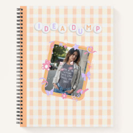 Pastell Orange Light Pink Lila mit Costome Image Notizbuch