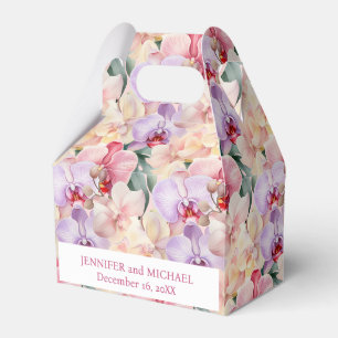Pastell-Orchideen Aquarell-Einladungskartons Geschenkschachtel