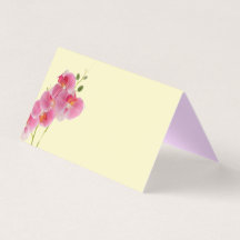 Pastell-Orchideen-Menükarte