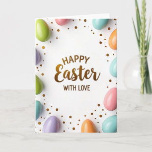 Pastell-Ovale Frohe Ostern Karte
