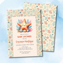 Pastell-Ozean-Seestern personalisierte Babyparty
