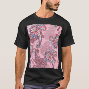 Pastell-Paisley, traditionelles ethnisches nahtlos T-Shirt