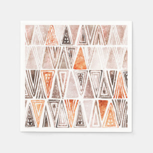 Pastell Pastell Terracotta Tribal Dreiecke Serviette