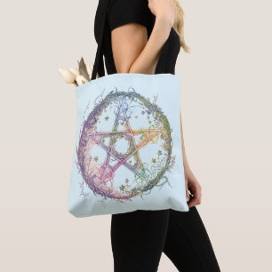 Pastell-Pentagramm-Hexe-Pagan-Wicca-Halloween Tasche