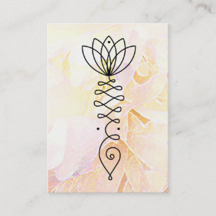 *~* Pastell Peony Heiler Massage Reiki Yoga Lotus Visitenkarte