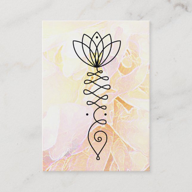 *~* Pastell Peony Heiler Massage Reiki Yoga Lotus Visitenkarte (Vorderseite)