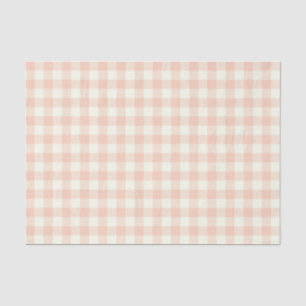 Pastell-Pfirsich-Gingham-Buffalo-Karo-Karo-Muster Seidenpapier
