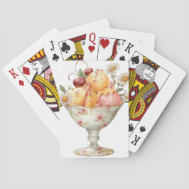 PASTELL-PFIRSICH- UND ROSAFARBENE SOMMEREISCREME SPIELKARTEN