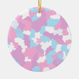Pastell Pink Feminine Abstrakt Camouflage Muster Keramik Ornament