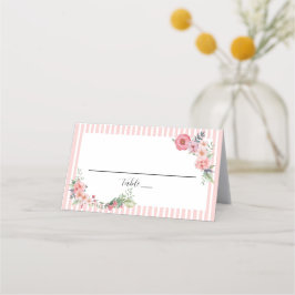 Pastell Pink Floral Platzkarte