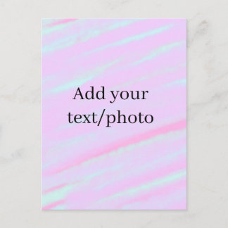 Pastell pink grün Foto Text Wasserfarbe Retro  Postkarte