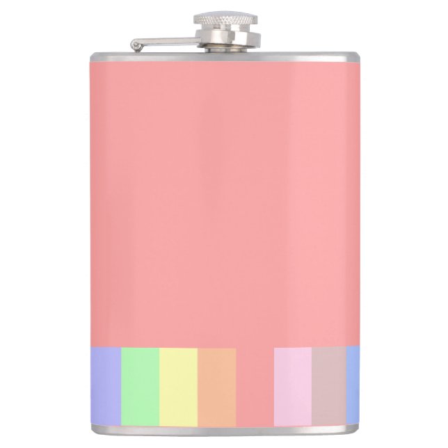 Pastell Pink Lmon Flachmann (Vorderseite)
