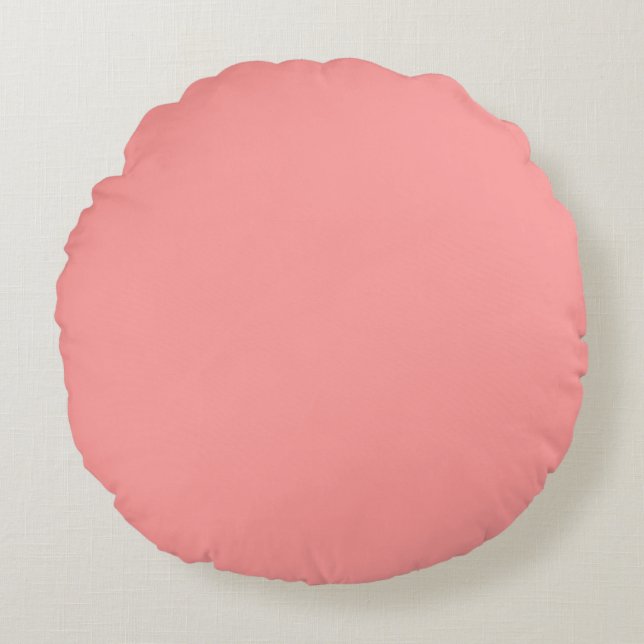 Pastell Pink Lmon Rundes Kissen (Vorderseite)