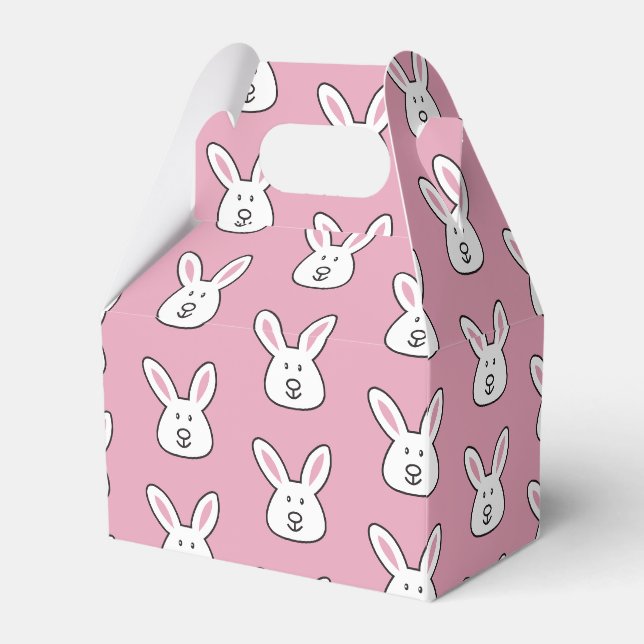Pastell Pink Niedlich Ostern Sonnenstrahlen Muster Geschenkschachtel (Vorderseite)