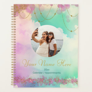 Pastell Pink Orbs und Gold Stars Kalender Planer