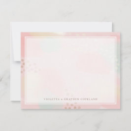 Pastell Pink Peach Abstrakt Art Vielen Dank Dankeskarte