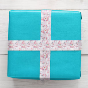 Pastell Pink Weihnachten Wasserfarbe Schneemann Satinband