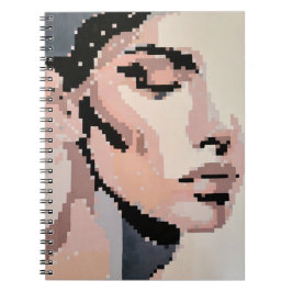 Pastell-Pixel-Porträt der Serenität Notizblock