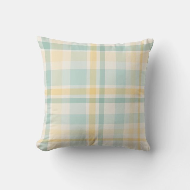 Pastell Plaid Weihnachten drei Kissen (Vorderseite)