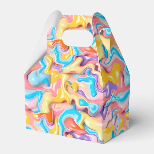 Pastell Plastische Flüssigkeit Abstrakt Geschenkschachtel (Vorderseite)