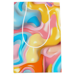 Pastell Plastische Flüssigkeit Abstrakt Mittlere Geschenktüte