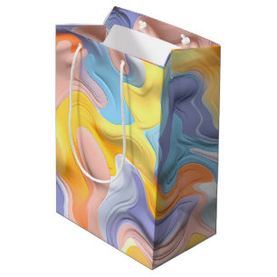 Pastell Plastische Flüssigkeit Abstrakt Mittlere Geschenktüte