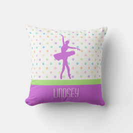 Pastell Polka-Punktierter Tutu-Tänzer mit lila Kissen