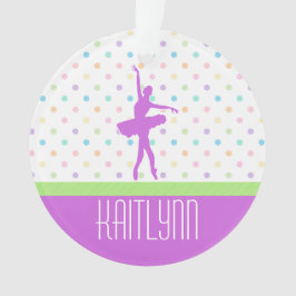 Pastell Polka-Punktierter Tutu-Tänzer mit lila Ornament