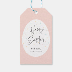 Pastell Punkte Ei Frohe Ostern Geschenkanhänger