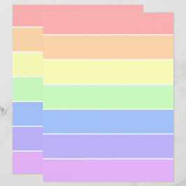 Pastell Rainbow Colorful Stripes Scrapbook