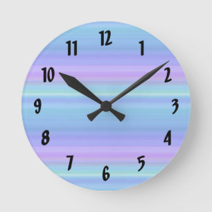 Pastell Rainbow Lila grüne Uhr