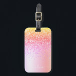 Pastell Rainbow Pink Gold Lila Glitzer Monogramm Gepäckanhänger<br><div class="desc">Pastel Gold,  Orange,  Pink Imitats Foil Metallic Sparkle Glitzer gebürstete Metal Monogram Name und Initial Bag oder Gepäckmarke. Das macht den perfekten 16 Geburtstag,  Hochzeit,  Brautparty,  Jubiläum,  Babydusche oder Junggeselinnen-Abschied Geschenk für jemanden,  der Lieben glamourösen Luxus und schicke Stile.</div>