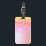 Pastell Rainbow Pink Gold Lila Glitzer Monogramm Gepäckanhänger<br><div class="desc">Pastel Gold,  Orange,  Pink Imitats Foil Metallic Sparkle Glitzer gebürstete Metal Monogram Name und Initial Bag oder Gepäckmarke. Das macht den perfekten 16 Geburtstag,  Hochzeit,  Brautparty,  Jubiläum,  Babydusche oder Junggeselinnen-Abschied Geschenk für jemanden,  der Lieben glamourösen Luxus und schicke Stile.</div>