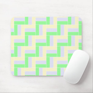 Pastell-Rechtecke-Muster Weiße Gestrichelte Linien Mousepad