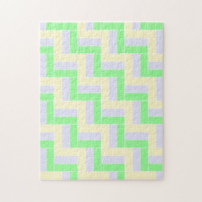 Pastell Rectangle Muster Weiße gestrichelte Linien (Vertikal)