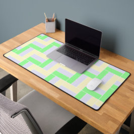 Pastell Rectangle Muster Weiße gestrichelte Linien Schreibtischunterlage