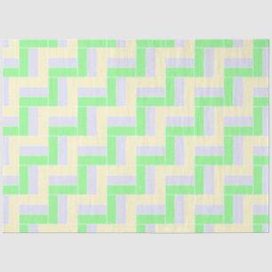 Pastell Rectangle Muster Weiße gestrichelte Linien Seidenpapier