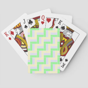 Pastell Rectangle Muster Weiße gestrichelte Linien Spielkarten