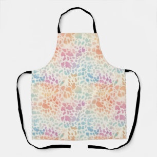 Pastell-Regenbogen-Aquarell-Leoparden-Druck Schürze