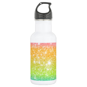 Pastell Regenbogen Astral Glitter Trinkflasche