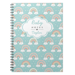 Pastell Regenbogen Baby Notizbuch mit individuelle Notizblock