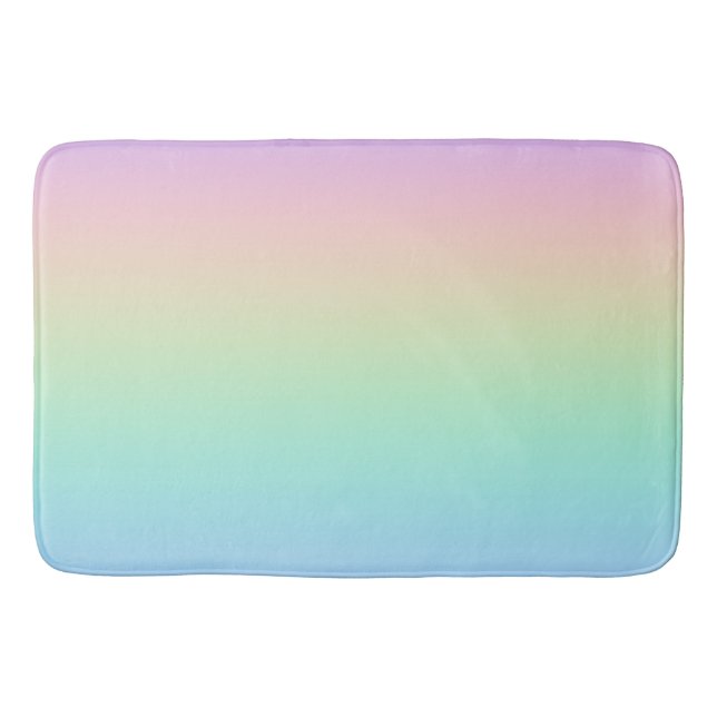 Pastell Regenbogen Badematte (Vorderseite)