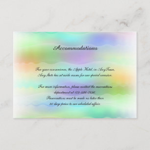 Pastell Regenbogen Brautpaar Hochzeitseinlage für  Begleitkarte