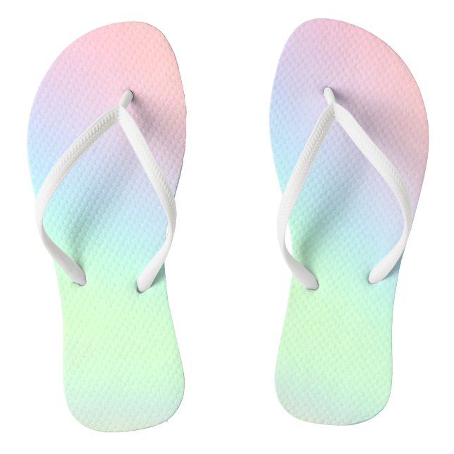 Pastell-Regenbogen der Farben Flip Flops (Fußbett)