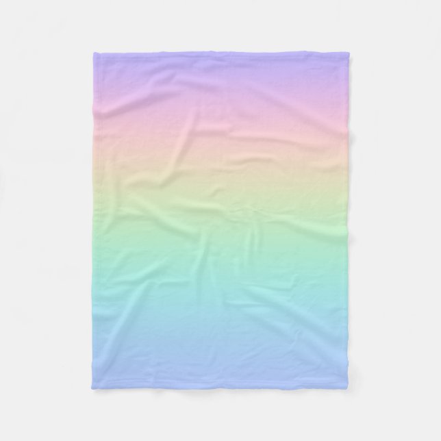 Pastell Regenbogen Fleecedecke (Vorderseite)