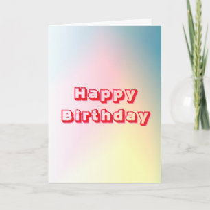 Pastell Regenbogen Geburtstag  Karte